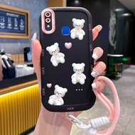 Case hp for VIVO Y91 Y91i Y93 Y95 Y91C Y1S Y90 Case Cute Bow Bear Pattern Silicone Phone Case Person