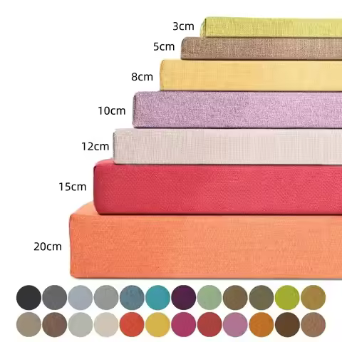Custom Bench Cushion 50D High Density Sponge Bay Window Pad Sofa Chair Seat Long Mattress Garden Swi