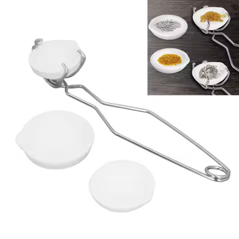 4pcs Small Quartz Ceramic Crucible Bowl Dish Cup Gold Silver Copper Metal Melting Kit Stainless Stee