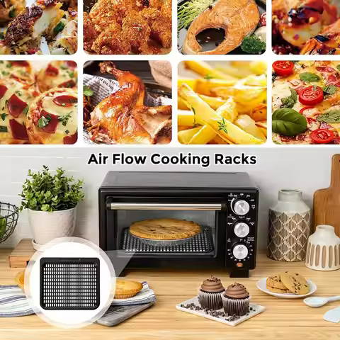 ABVI-3PCS Cooking Tray Accessory 10 QT Mesh Cooking Rack Air Fryer Accessories , Air Fryer Oven, Dis