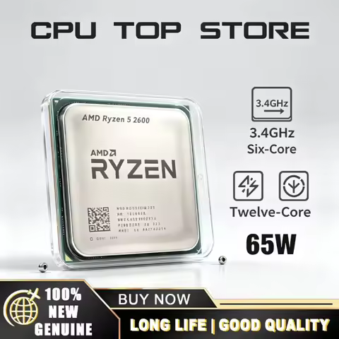 AMD Ryzen 5 2600 Socket AM4 CPU Processor 6-Core 12-Thread 3.4GHz 100% Brand New and Original R5 260