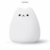 NARCISSUS13A0E Night Lamp, 7 Colors Tap Control LED Night Light, Multicolor Battery Powered Cat Brea