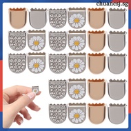 32Pcs Assorted Color Iron Clip Locks with Daisy Design for Easy Shoe Lace Repair