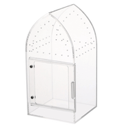 Transparent Acrylic Reptile Box Ventilated Buckle Lock Reptile Feeding Box Lizard Enclosure Anti-esc