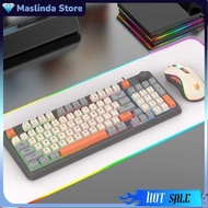 XUNFOX Gaming Keyboard RGB LED USB Wired 94 Keys Top Knob with Mouse - K820