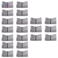 20Pcs 24mmx11mmx10mm Console Mixer Slider Fader Knobs Replacement for Potentiometer Gray Knob Black 