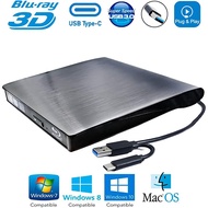 2-in-1 USB-C External Blu-ray Writer Player, for HP Dell Lenovo Asus Acer MSI Alienware Apple iMac G