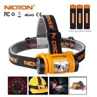 NICRON H40 LED Alkaline Tradisional Headlamp / 200 Lumen ( Included 3xAAA Battery)