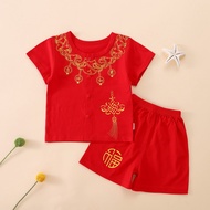 SG Seller - [BS315] Boys Chinese Style New Year Festival Popular Traditional Chinese Clothing Kids T