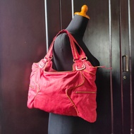 Totebag/Shoulder Bag Brand Kipling Model Gaelle Red Preloved/second