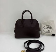 Hermes mini bolide 保齡球包 馬鞍紅內拼覆盆子色ec皮 Z刻