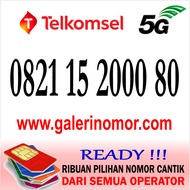 Nomor Cantik Simpati Telkomsel Support 5G Nomer Kartu Perdana 0821 15 2000 80