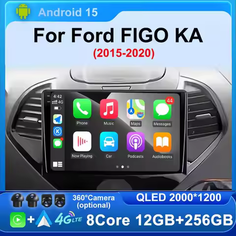 Android15 Car Radio for Ford FIGO KA 2015 - 2020 Auto GPS Navigation Multimidia Player Carplay Andro
