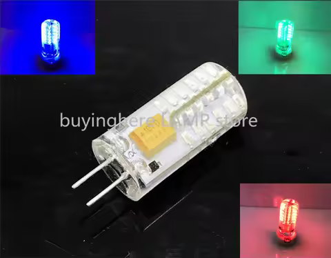 G4 LED AC12V DC12V red DC12v led G4 12v green blue red DC12V G4 green led bulb colorful G4 DC12V LED