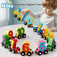 NIKO Magnetic Digital Train Toy Magnet Wheel Train Early Education Toys Magnetic Train Number Toys F