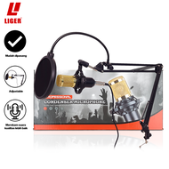 LIGER Condenser Microphone Full Set USB Mic Live Stream / Recording Perekam Suara LIG-M-COND