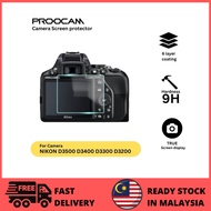 🔥READY STOCK🔥PROOCAM SPN-D3500 GLASS SCREEN PROTECTOR FOR NIKON D3500 D3400 D3300 D3200