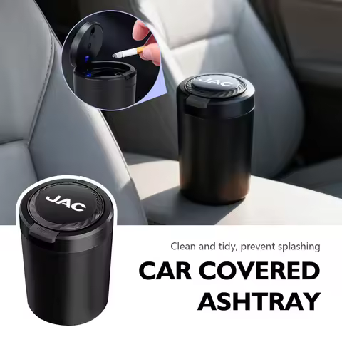 Car Logo Ashtray Garbage Bin Storage Accessories For JAC J3 J4 J7 JS2 JS3 JS4 KR1 S2 S3 S4 S5 S7 T8 