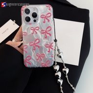 Ribbon Bow Ripple Phone Case For OPPO Reno 12 Pro 11 Pro 8T 5G 10 9 8 7 6 5 Pro SE 4Z 7Z 8Z 7 8 Lite