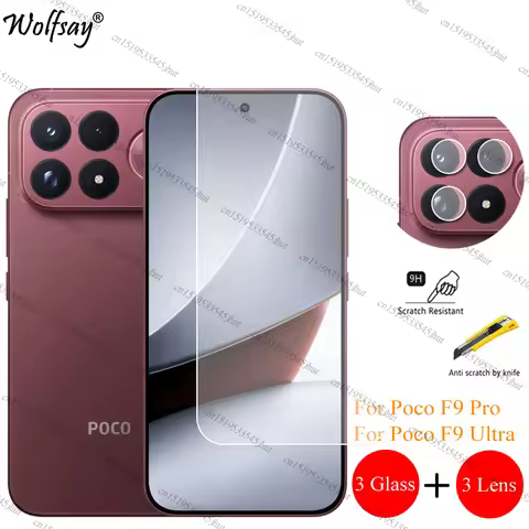 Camera Lens Protector For Xiaomi Poco F9 Ultra Screen Protector Poco F9 Ultra F9Pro Clear Front Glas