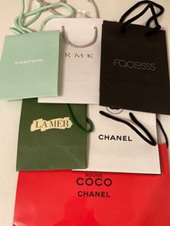 Darphin, RMK, Facesss, LA MER, COCO Chanel paper bag 名牌紙袋