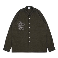 ABOVE AND OVER - ROOM FLANNEL LONG SHIRT GREEN