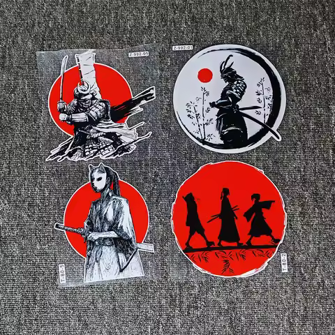Car Stickers Samurai Bushido Japan JDM Reflective Decoration For Scratches Fuel Tank Cap Bumper Trun