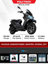 BANTUAN PEMERINTAH) Polytron Fox R Electric Sepeda Motor Listrik - OTR Jabodetabek, Jawa Tengah dan Yogyakarta