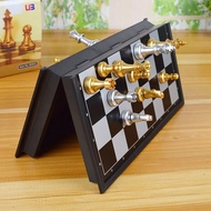 Folding Chessboard Chess Silver Chess Set Portable Travel Chess Board Sets Plastic For Children Party