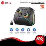 【12.12 SALE】IINE Hecate Transparent Black Hall Effect RGB Wireless Controller & Charging Dock for Ni