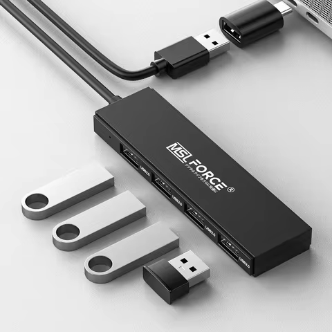 USB Hub Splitter to USB 4-Port Extender multi port hubs adapter multicontacto for Laptop PC MacBook 