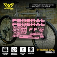 FEDERAL Premium Sticker Cutting Sticker FEDERAL Competition Bicycle Sticker cycle 2000 cad technolog