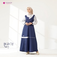 Rauna RGD 72 Dress - Gamis Katun Yern Dyed Polos Busui Hijab Syari