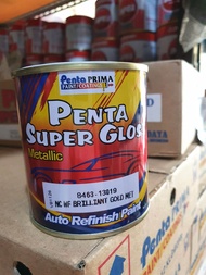 CAT PENTA SUPER GLOSS METALLIC  NC WF BRILLIANT GOLD MET / metalik gold ISI 200 GRAM / CAT MOBIL / MOTOR / DUCO /PAINT cat penta super gloss warna gold - gold metalik 200gram cat mobil cat motor cat duco dll cat gold cat warna gold metalik