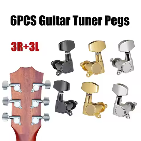 6PCS Guitar Tuner Pegs Tuning Pegs Keys Machine Heads Set, Electric Guitar Tuning Keys Locking Tuner