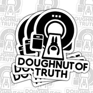 3Pcs Doughnut of Truth CT Scan Tech Stickers, Funny X-ray Radiology Vinyl Decals, Gifts for Radiolog