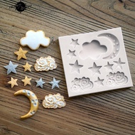 Silicone Mold Moon Cloud Star Cake Decorating Chocolate Fondant Mould DIY Tool