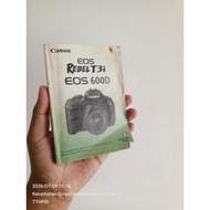 Canon EOS Rebel T3i DSLR Camera Manual Physical User Guide Second Hand EOS 600D/ Original