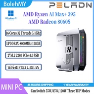 PELADN YO1 YO2 395 AI Mini Desktop Ryzen AI Max+ 395 LPDDR5X 128GB M.2 NVMe WiFi6E Supercomputing De