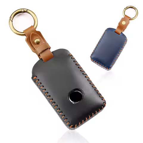 Leather Car Remote Key Cover Case Holder Keychain For Mazda 3 Alexa CX-30 CX30 CX5 CX 5 CX-5 CX8 CX9