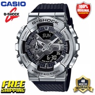 Original G-Shock GM110 Men Sport Watch Japan Quartz Movement Dual Time Display 200M Water Resistant Shockproof and Waterproof World Time LED Auto Light Sports Wrist Watches with 4 Years Warranty GM-110-1A (Free Shipping Ready Stock)