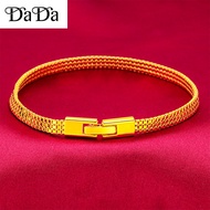 Bracelet mens gelang emas 916 original malaysia snake bone flat jewelry for men and women