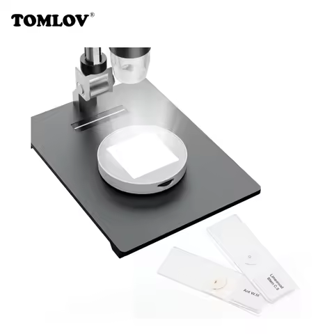 TOMLOV Microscope Bottom Light Stage Holder Adjustable Lamp Illumination Universal Transmitted LED L