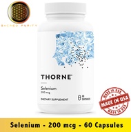Thorne Research Selenium - 200 mcg Selenium Supplement for Antioxidant Support - 60 Capsules - [EXP