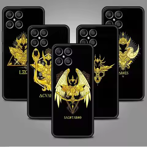 Anime Saint Seiya Logo Case For Honor X8 X8a 90 X9a 8X 70 50 20 Magic5 Pro 9X P60 P50 Black Soft Pho