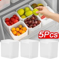 1/5Pcs Refrigerator Fruit Vegetable Storage Boxes Kitchen Refrigerator Door Side Separate Container