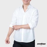 GALLOP : OXFORD CASUAL SHIRT เสื้อเชิ๊ตแขนยาว ผ้า OXFORD รุ่น GW9030 สี Super White - ขาว