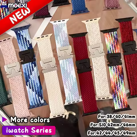 Nylon Weave strap for Apple Watch Ultra 2 49mm HK9 Pro Max DT8 S9 HK10 Ultra 3 Smart Watch Woven Str