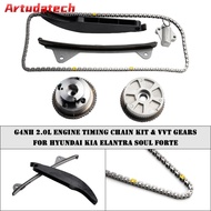 Artudatech G4NH 2.0L Engine Timing Chain Kit & VVT Gears for Hyundai Kia Elantra Soul Forte Car Acce