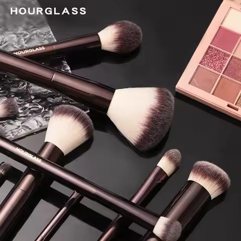 Hourglass Makeup Brush Set & Kit Include Powder Foundation Concealer Lip Blusher Bronzer Eyeshadow E